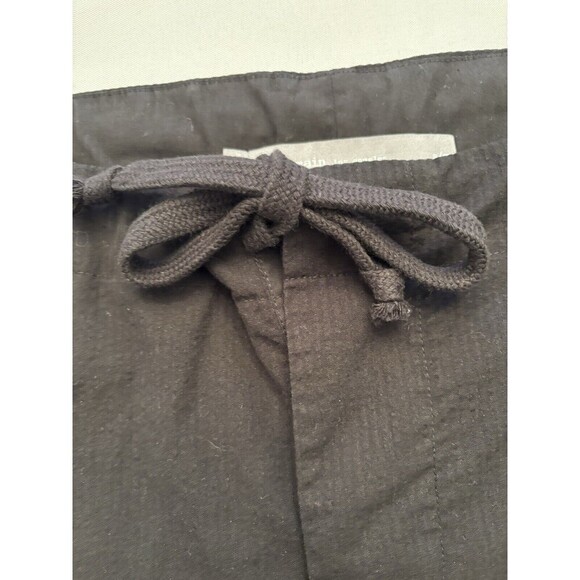 OCEAN+MAIN Black Straight Leg Pants Women Small/Med Drawstring Cotton Casual - Picture 5 of 11